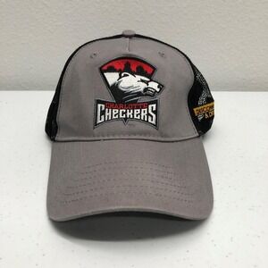 Charlotte Checkers Hat Cap Snap Back Mens One Size Gray Trucker AHL Hockey AMG